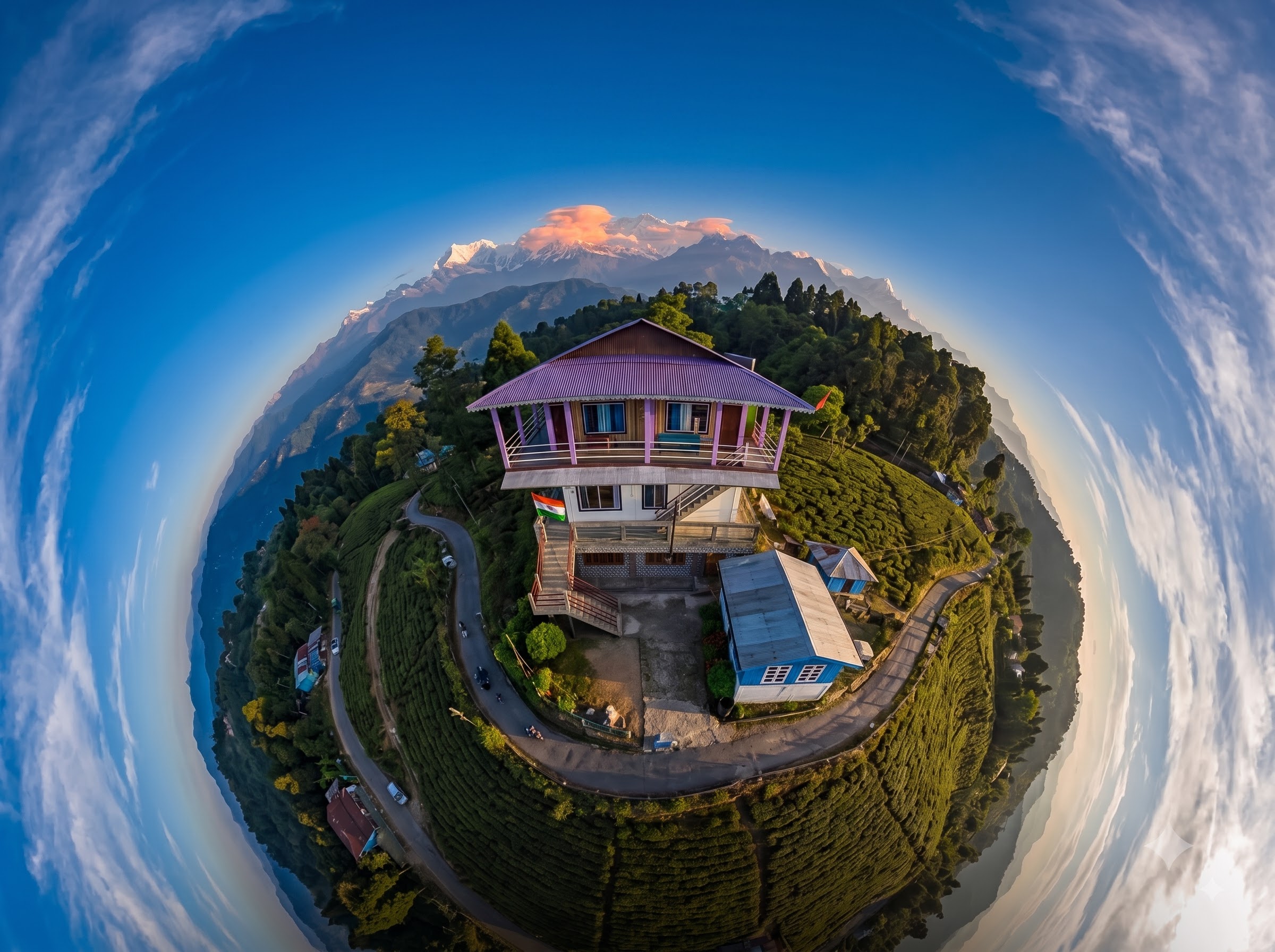 Cloud View Retreat Dawaipani 360 degree panoramic view
